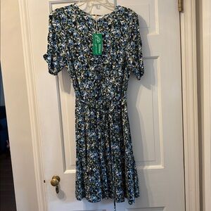 NWT! Boden Blue and White Floral Jersey Dress